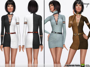 Sims 3 — Sweater Dress 3 - S73 by ekinege — 4 recolorable parts. Y.Adult - Adult.