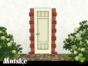 Sims 3 — Aria Door Quoining 1x1 by Mutske — 2 recolorable parts. Environment 5. Made by Mutske@TSR. TSRAA.