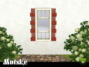 Sims 3 — Aria Window Middle Quoining 1x1 by Mutske — 2 recolorable parts. Environment 5. Made by Mutske@TSR. TSRAA.