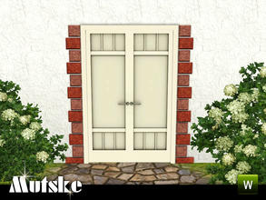 Sims 3 — Aria Door Quoining 2x1 by Mutske — 2 recolorable parts. Environment 5. Made by Mutske@TSR. TSRAA.