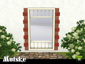 Sims 3 — Aria Window Tall Quoining 2x1 by Mutske — 2 recolorable parts. Environment 5. Made by Mutske@TSR. TSRAA.
