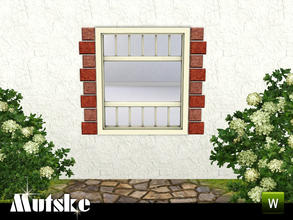 Sims 3 — Aria Window Middle Quoining 2x1 by Mutske — 2 recolorable parts. Environment 5. Made by Mutske@TSR. TSRAA.
