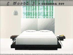 Sims 2 — [ Worth ] - Bedroom Set by Screaming_Mustard — A modern bedroom set for your Simmies.