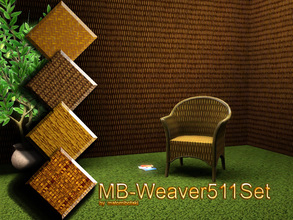 Sims 3 — MB-Weaver511Set by matomibotaki — 5 Weaver/Wicker pattern, 4 with 2 colorable and 1 with 3 colorable paletts, by