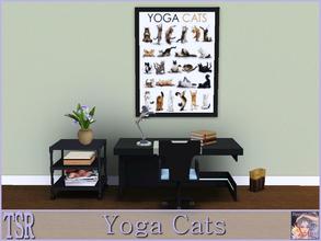 Sims 3 — Yoga Cats by ziggy28 — A painting for all you cat lovers. Recolourable frame. TSRAA 