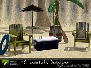 Sims 3 — Coastal Outdoor by TheNumbersWoman — A Small outdoor set worn and withered for your Sims....I can smell the salt