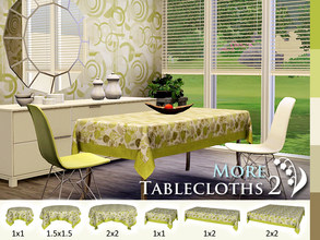 Sims 3 — More Tablecloths 2  by LilyOfTheValley — Plain tablecloths request by Nyx. The set includes 6 tablecloths for