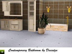 Sims 3 — Contemporary Bathroom by deeiutza — This set includes 10 new meshes. Your sims will be able to feel the high