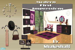 Sims 2 — Modern First Impressions by Shakeshaft — A Hallway Set to create a modern style first impression when entering
