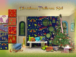 Sims 3 — Christmas Patterns Set by ung999 — Set a festive holiday mood and light up your sims homes with this unique set