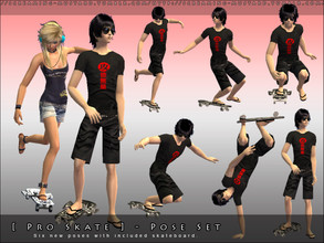 Sims 2 — [ Pro Skate ] - Pose Set by Screaming_Mustard — This pose set includes 6 new poses for adults, teens and