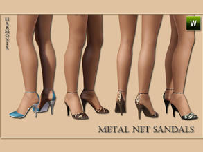 Sims 3 — UPDATE!  Metal Net Sandals by Harmonia — custom New Mesh by harmonia09