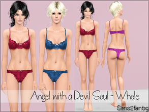 Sims 3 — Angel with a Devil Soul - Whole by sims2fanbg — .:Angel with a Devil Soul:. Whole with bra and bikini in 3