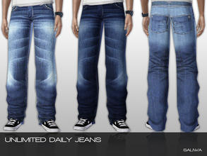 Sims 3 — Unlimited Daily Jean by saliwa — Unlimited Daily Jeans for young adult males. Enjoy!