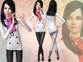 Sims 3 — Unbroken *Teens*  by Simonka — Cute coat with scarf and skinny jeans for your teens!