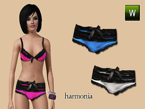 Sims 3 — Harmonia Lingerie Set Ruffle Boyshort by Harmonia — Harmonia Lingerie Set Ruffle Boyshort