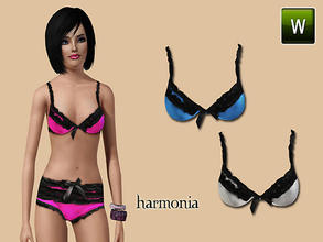 Sims 3 — Harmonia Lingerie Set Ruffle Bra by Harmonia — Harmonia Lingerie Set Ruffle Bra