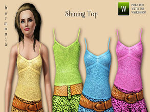 Sims 3 — Shining Top by Harmonia — 4 recolorable included