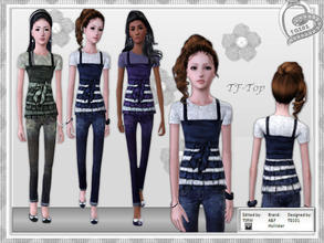 Sims 3 — TG101_TF Layer Tier 015 by trunksgirl101 — Teen Female Abercrombie Layer Top. 4 Recolorabe parts.