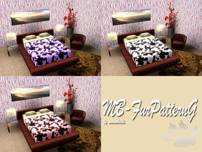 Sims 3 — MB-FurPatternG by matomibotaki — Fur pattern in dark brown and light grey, 2 channel, to find under Leather/Fur,