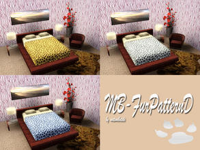 Sims 3 — MB-FurPatternD by matomibotaki — Fur pattern in brown and light yellow, 2 channels, to find under Leather/Fur,