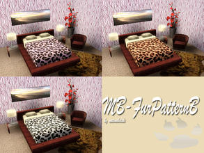 Sims 3 — MB-FurPatternB by matomibotaki — Fur pattern in brown and beige, 2 channels, to find under Leather/Fur, by