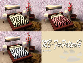 Sims 3 — MB-FurPatternH by matomibotaki — Fur pattern in dark brown and light grey, 2 channel, to find under Leather/Fur,