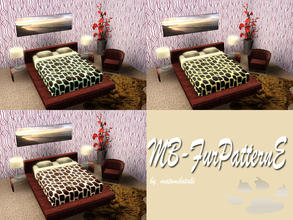 Sims 3 — MB-FurPatternE by matomibotaki — Fur pattern in brown and light yellow, 2 channels, to find under Leather/Fur,