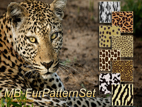 Sims 3 — MB-FurPatternSet by matomibotaki — 8 different fur pattern in a set, all recolorable, by matomibotaki.