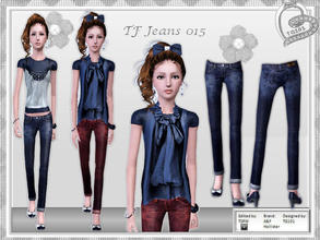 Sims 3 — TG101_TF Hollister Roll Jeans 015 by trunksgirl101 — Teen Female Hollister Skinny Jeans 2 Recolorable Parts.