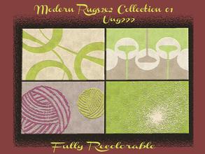 Sims 3 — Modern Rugs3x2 Collection 01 by ung999 — Rug mesh 3x2 by Ung999, fully recolorable with four different patterns.