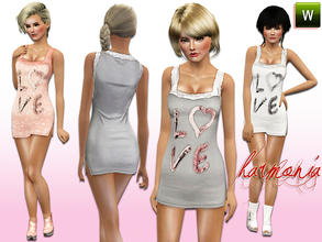 Sims 3 — Sequin Front Design Tunic Dress by Harmonia — 