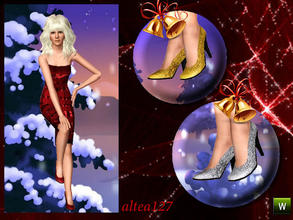 Sims 3 — Glitter shoes  by altea127 — These shoes are suitable for the upcoming Christmas festivities