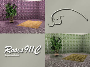 Sims 3 — Roses911C by matomibotaki — Floral pattern in pink and purple, 2 channels, to find under Theme.