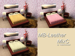 Sims 3 — MB-LeatherMixC by matomibotaki — Lether patter in 2 brown shades, 2 channels, to find under Leather/Fur, by