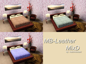Sims 3 — MB-LeatherMixD by matomibotaki — Lether patter in 2 brown shades, 2 channels, to find under Leather/Fur, by