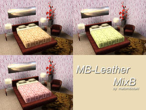 Sims 3 — MB-LeatherMixB by matomibotaki — Lether patter in brown and light orange, 2 channels, to find under Leather/Fur,