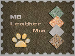 Sims 3 — MB-LeatherMix by matomibotaki — 4 leather pattern, with recolorable areas, by matomibotaki. Enjoy