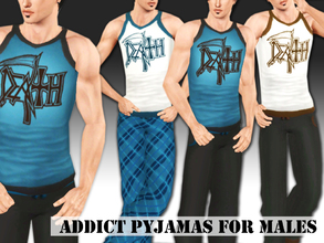 Sims 3 — Addict Pyjama Set For Males by saliwa — Saliwa-The Sims Resource *This Set is Only For Sleepwear*