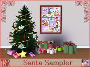 Sims 3 — Santa Sampler by ziggy28 — A Santa Sampler. Recolourable frame. TSRAA 