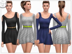 Sims 3 — ~ Cold shoulders dress ~ by Icia23 — New dress for your females, with and without belt. Hand-painted 3 and 4