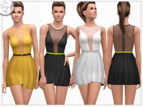 Sims 3 — ~ Mesh insert dress ~ by Icia23 — New dress for your females, with and without belt. Hand-painted 3 and 4