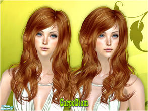 Sims 2 — CarpeDiem Hair Female - Orange by Cazy — Orange colour.