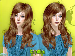 Sims 2 — CarpeDiem Hair Female - Brown by Cazy — Brown colour.