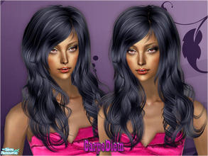 Sims 2 — CarpeDiem Hair Female - Raven by Cazy — Raven colour.
