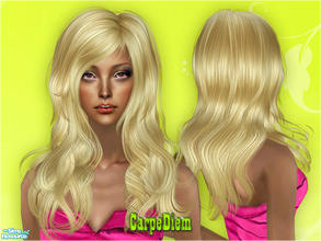 Sims 2 — CarpeDiem Hair Female - Lemon by Cazy — Lemon colour.