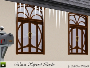Sims 3 — Xmas Special Icicles by CaliDea — Two parts of Icicles to decorate your Lot. Icicles are height-adjustable.