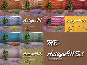 Sims 3 — MB-Antique911Set by matomibotaki — 3 recolorable themed pattern by matomibotaki.