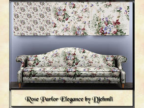Sims 3 — Djem_Rose Parlor Elegance by djehmli — A scrumptious bouquet of roses and flower entwined around filigree. Four