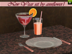 Sims 3 — New Year set by annflower1 — New Year's service from glass. 